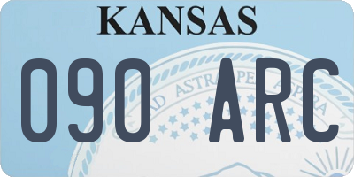 KS license plate 090ARC