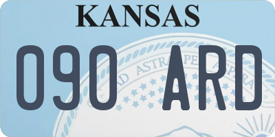 KS license plate 090ARD