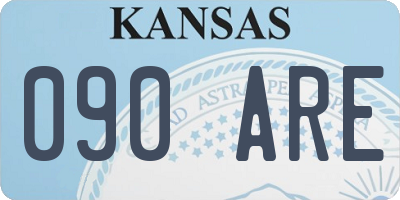 KS license plate 090ARE