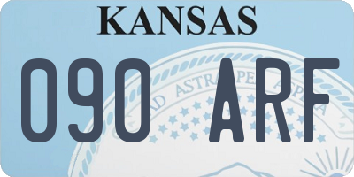 KS license plate 090ARF