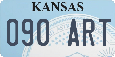 KS license plate 090ART