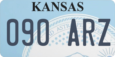 KS license plate 090ARZ