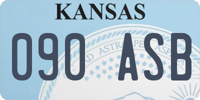 KS license plate 090ASB