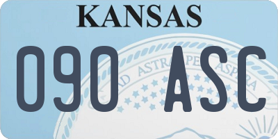 KS license plate 090ASC