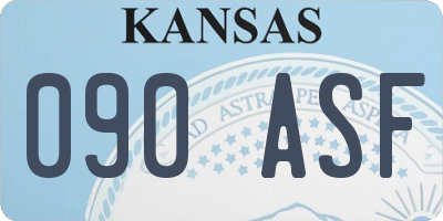 KS license plate 090ASF