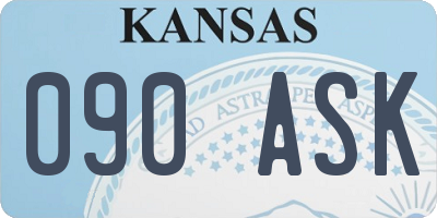 KS license plate 090ASK