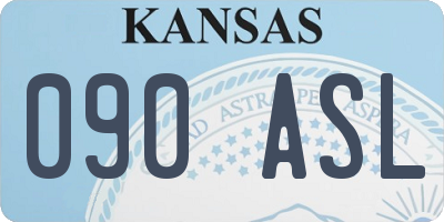 KS license plate 090ASL