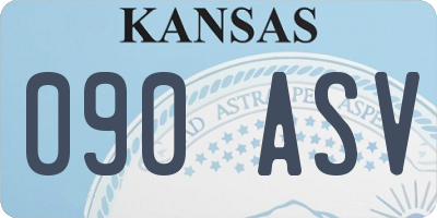 KS license plate 090ASV