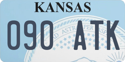 KS license plate 090ATK