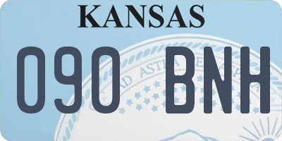 KS license plate 090BNH