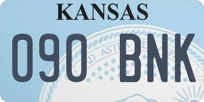 KS license plate 090BNK