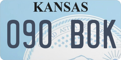 KS license plate 090BOK