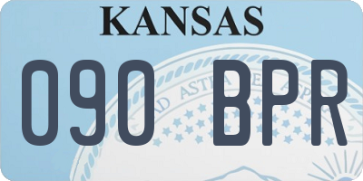 KS license plate 090BPR