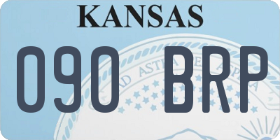 KS license plate 090BRP