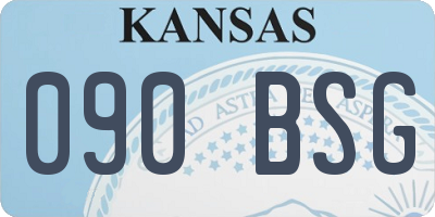 KS license plate 090BSG