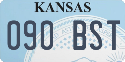 KS license plate 090BST