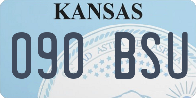 KS license plate 090BSU