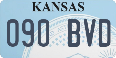 KS license plate 090BVD