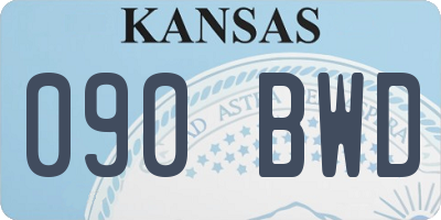 KS license plate 090BWD