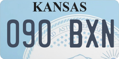 KS license plate 090BXN