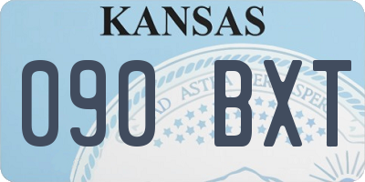 KS license plate 090BXT