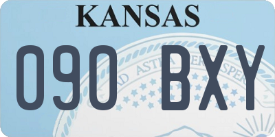 KS license plate 090BXY