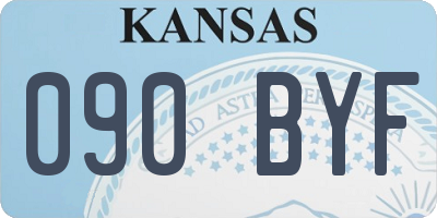 KS license plate 090BYF