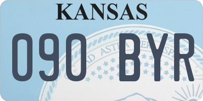 KS license plate 090BYR