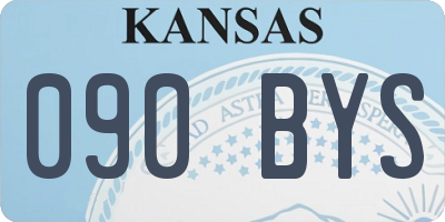 KS license plate 090BYS