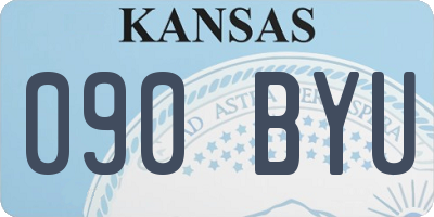 KS license plate 090BYU