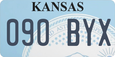 KS license plate 090BYX