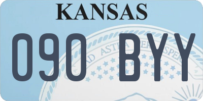 KS license plate 090BYY