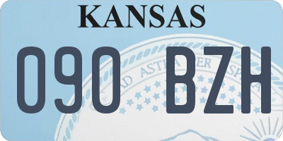 KS license plate 090BZH