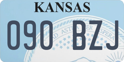 KS license plate 090BZJ