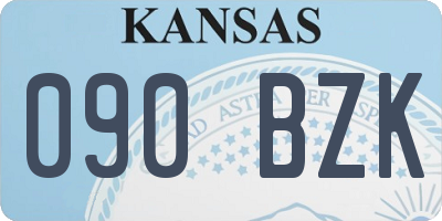 KS license plate 090BZK