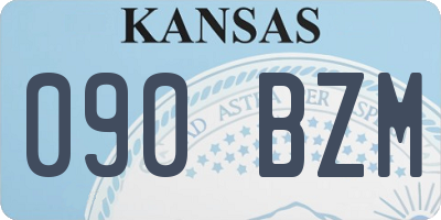 KS license plate 090BZM
