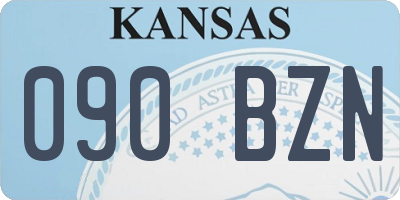 KS license plate 090BZN