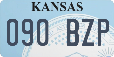 KS license plate 090BZP