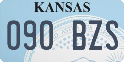 KS license plate 090BZS