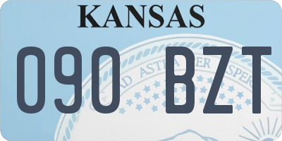 KS license plate 090BZT