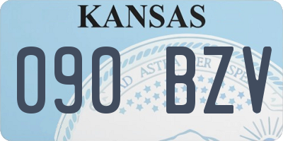 KS license plate 090BZV