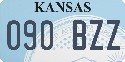KS license plate 090BZZ