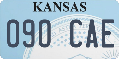 KS license plate 090CAE