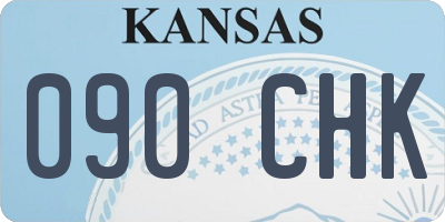 KS license plate 090CHK
