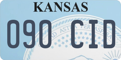 KS license plate 090CID