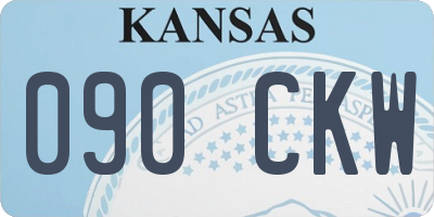 KS license plate 090CKW