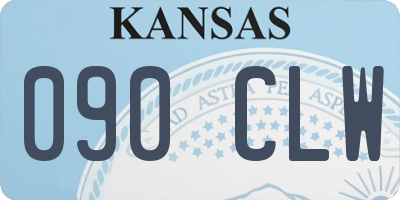 KS license plate 090CLW