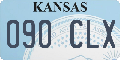 KS license plate 090CLX