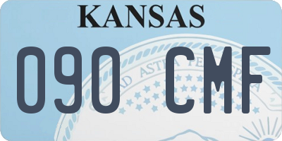 KS license plate 090CMF