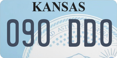 KS license plate 090DDO